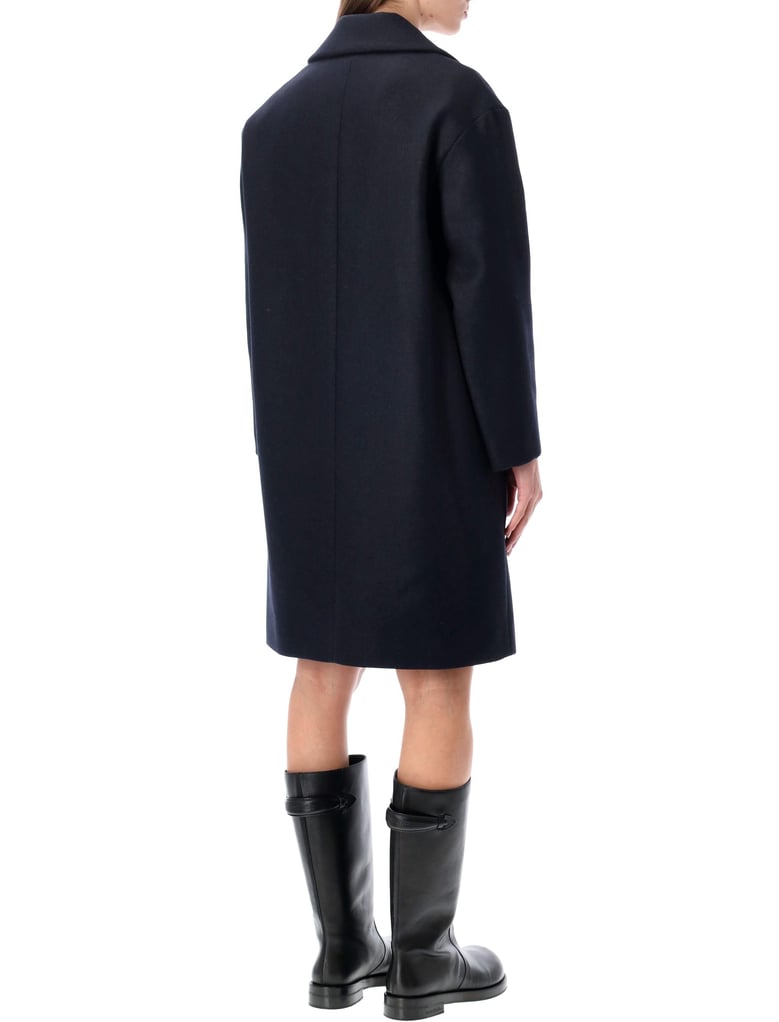 a p c ninon navy wool coat by Selfnex