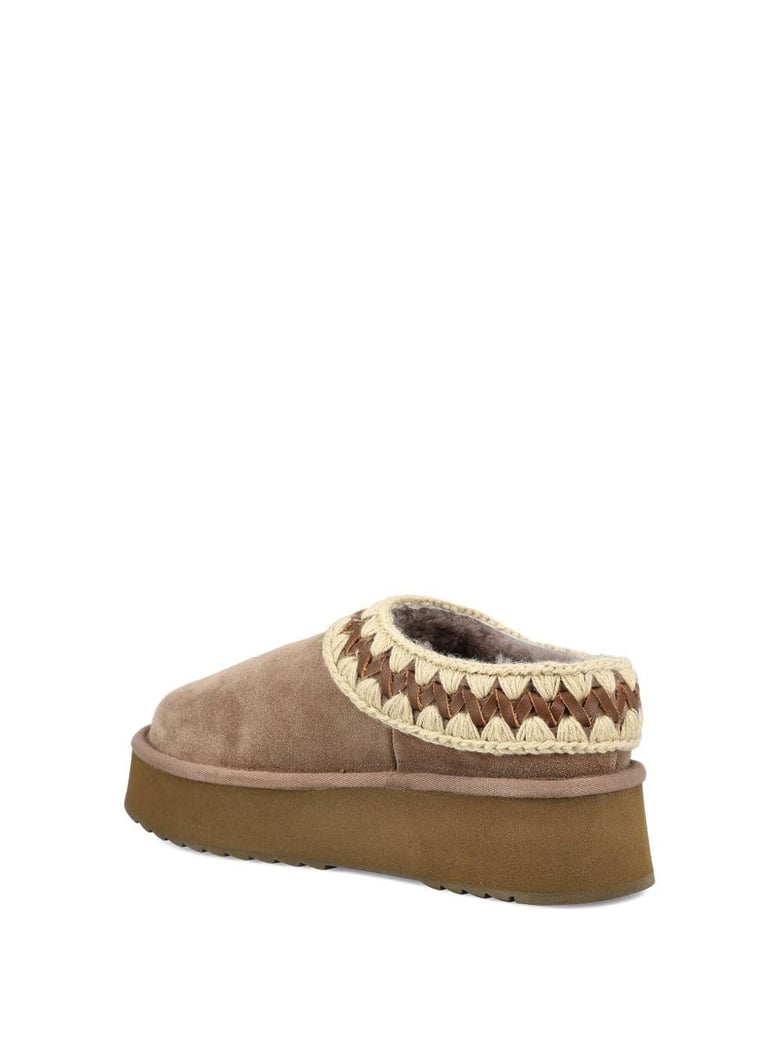 platform clog suede slippers by Selfnex