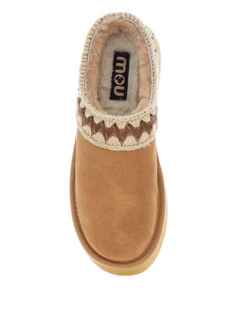 platform clog suede slippers by Selfnex
