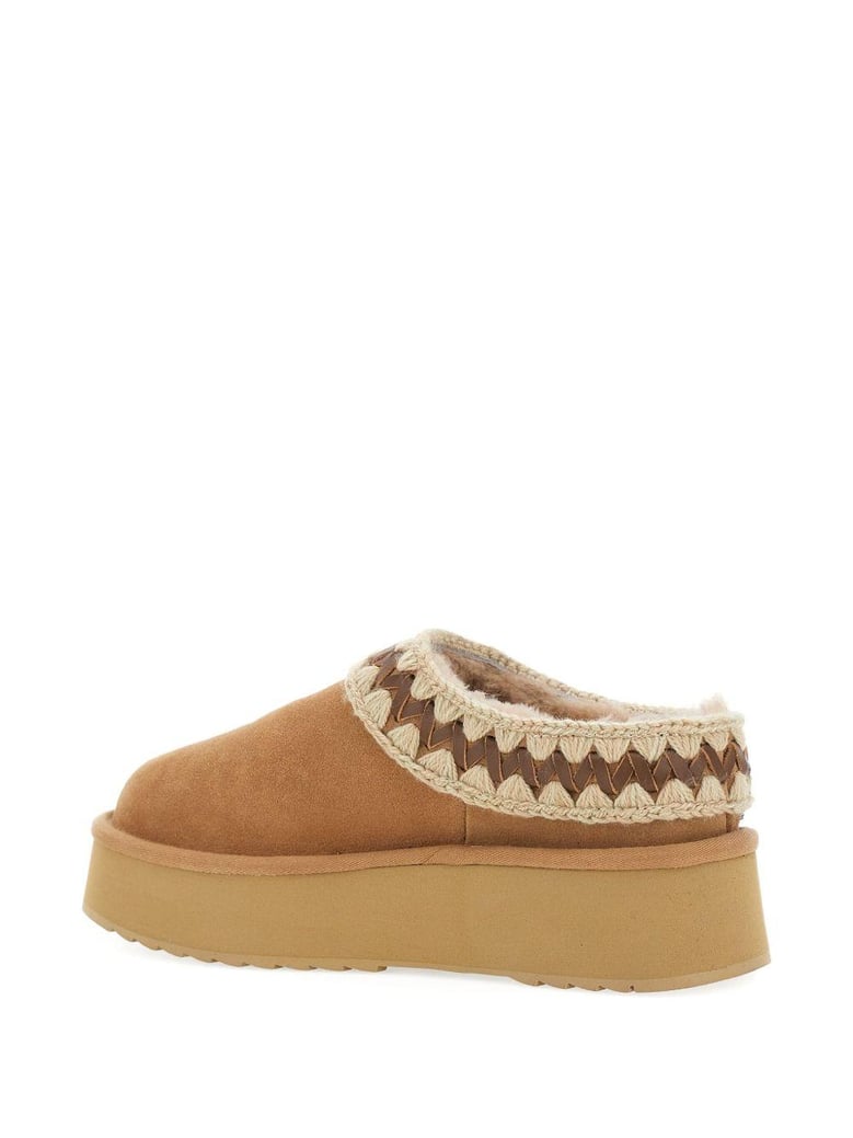 platform clog suede slippers by Selfnex