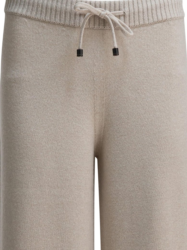 beige cashmere trousers by Selfnex