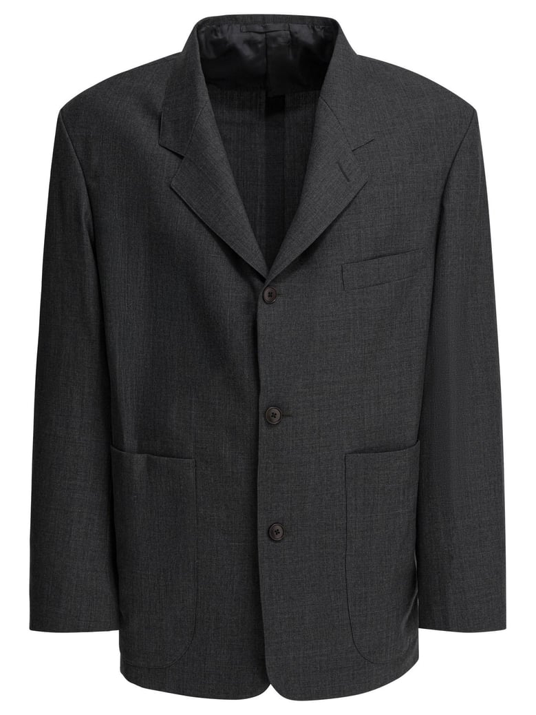 grey wool jacket by Selfnex