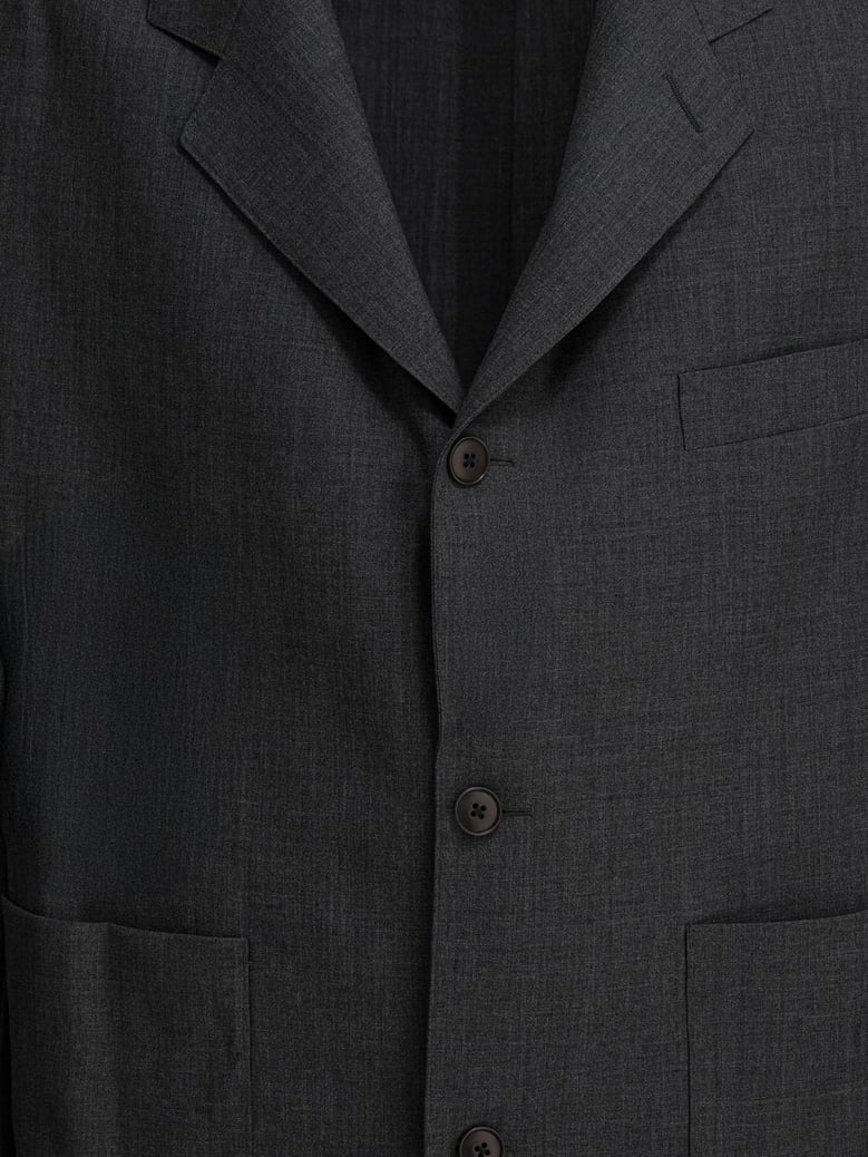 grey wool jacket by Selfnex