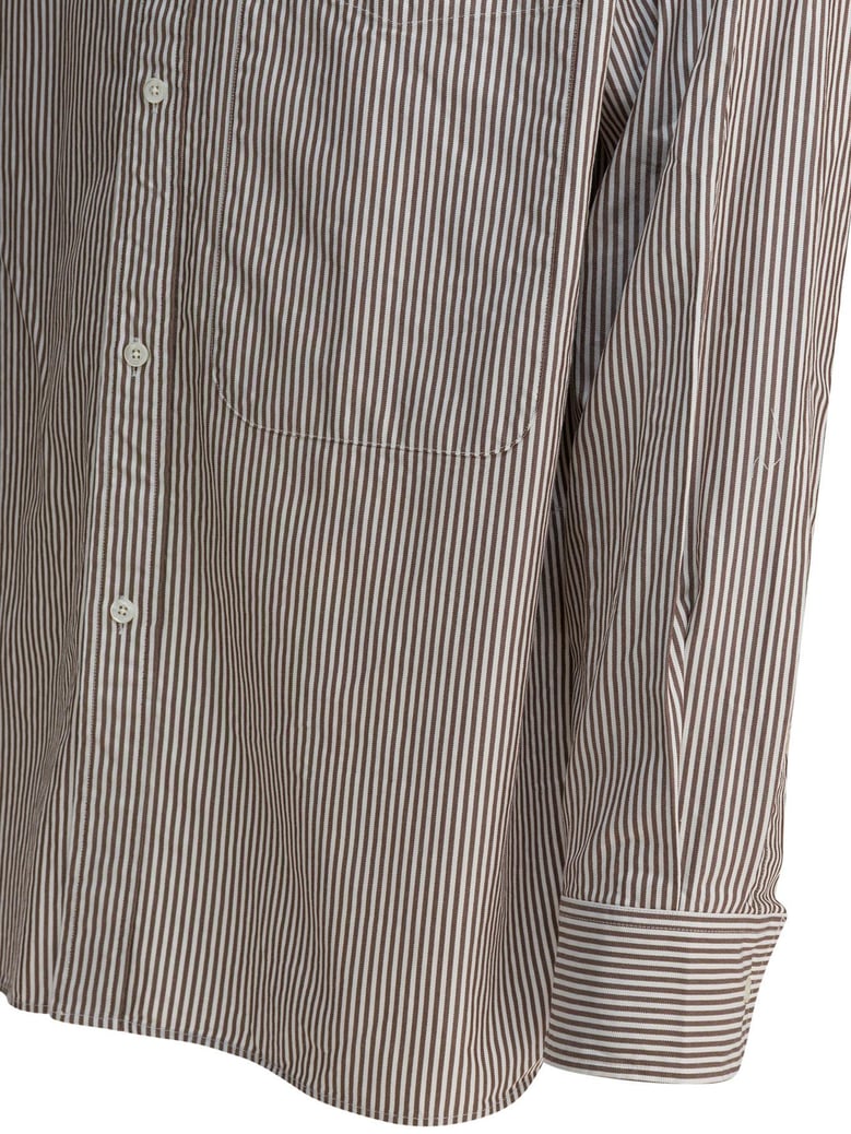 brown cotton shirt by Selfnex