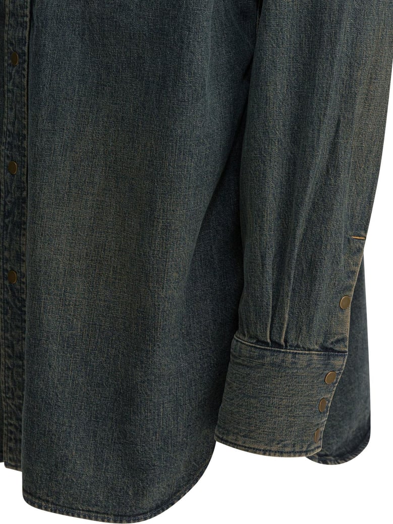 blue cotton shirt by Selfnex