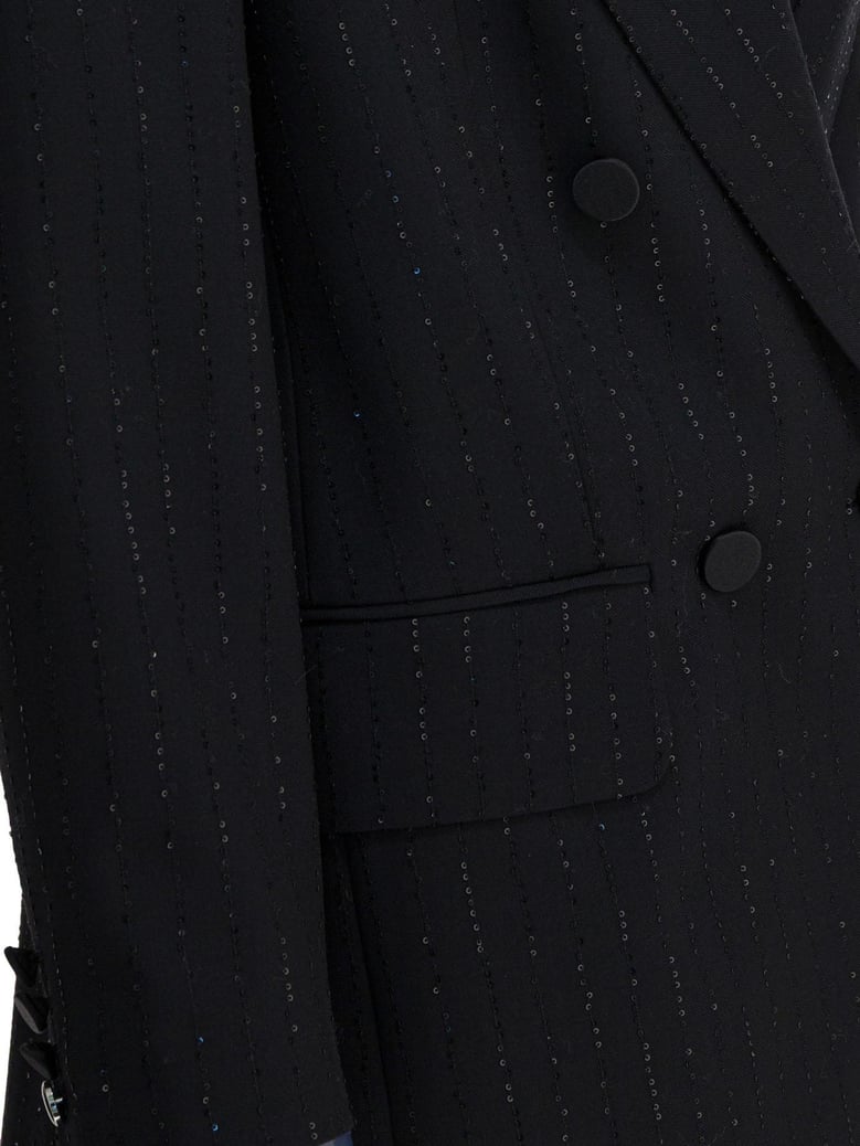 black wool blend jacket by Selfnex