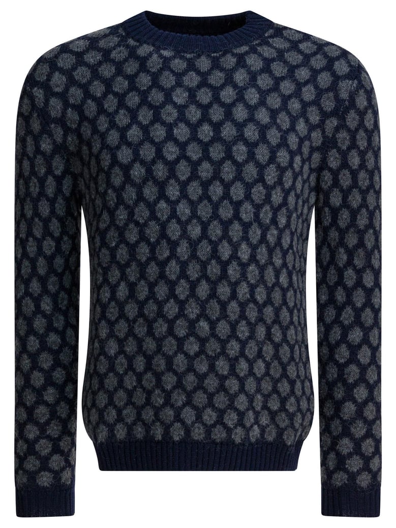 blue mohair wool blend knitwear by Selfnex