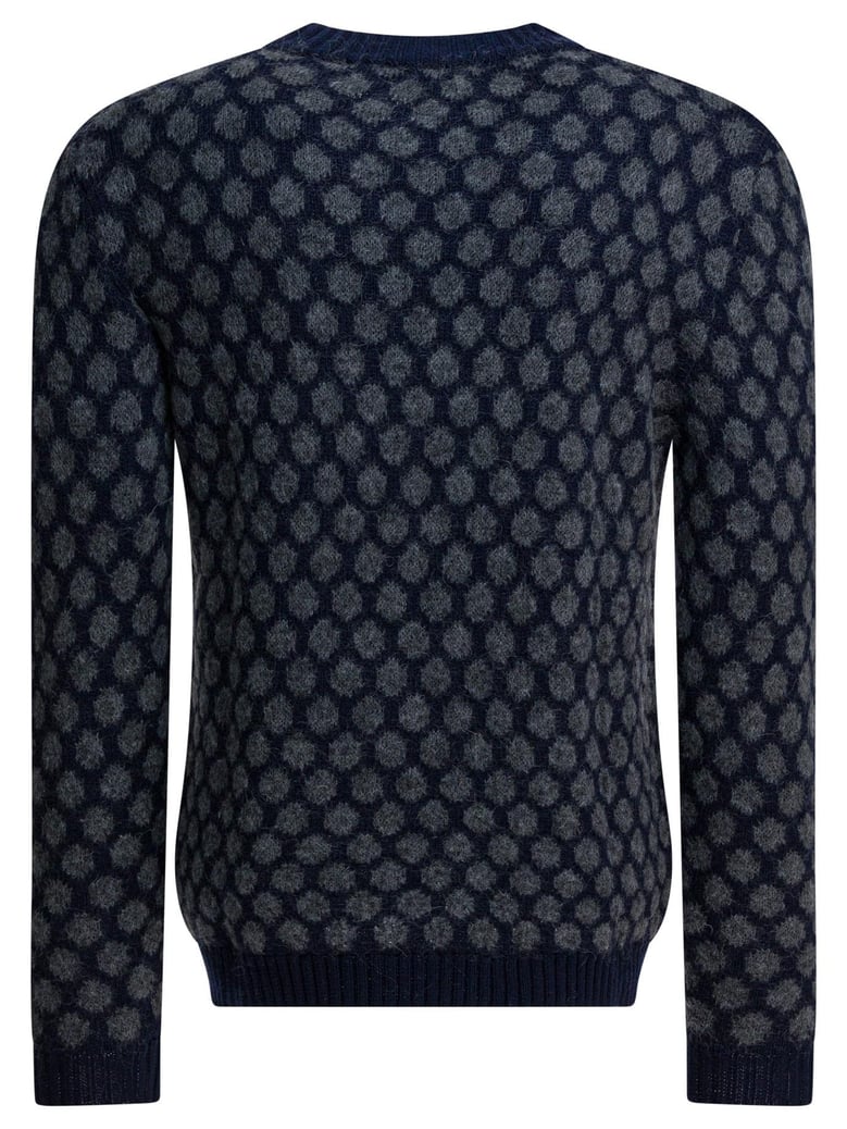 blue mohair wool blend knitwear by Selfnex