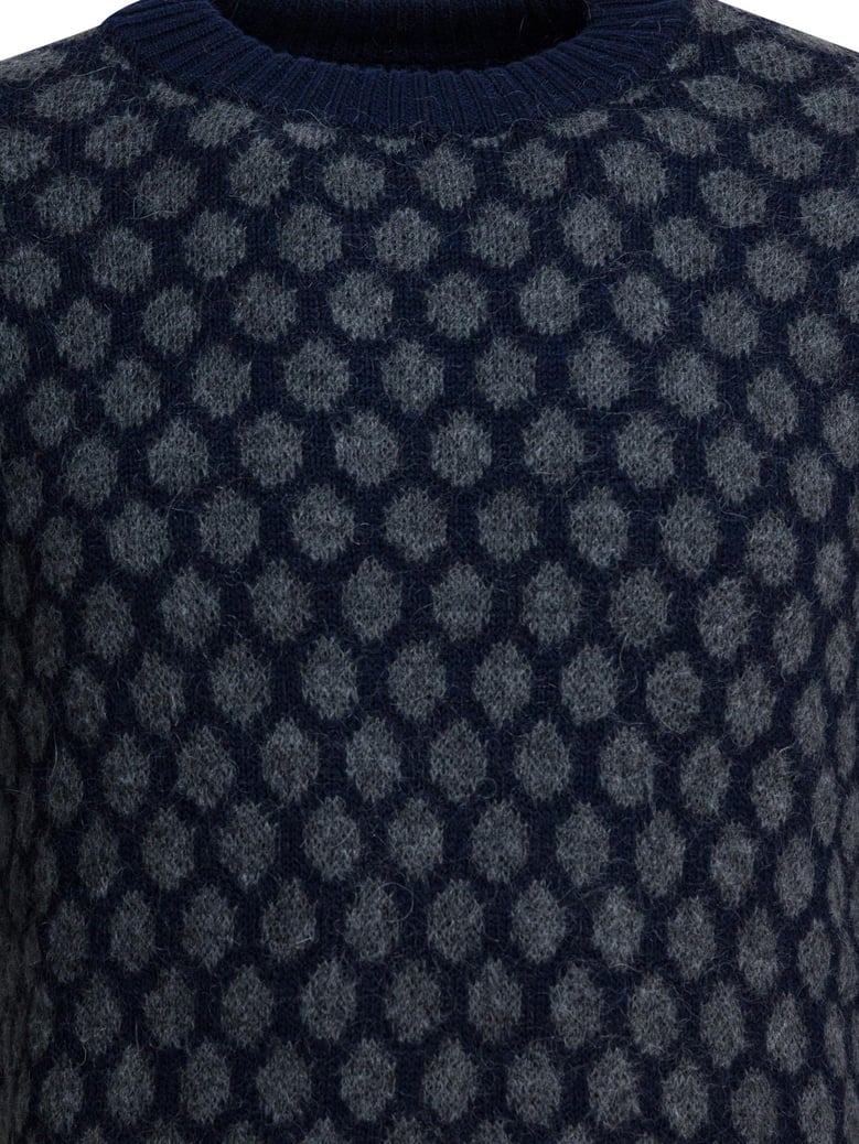 blue mohair wool blend knitwear by Selfnex