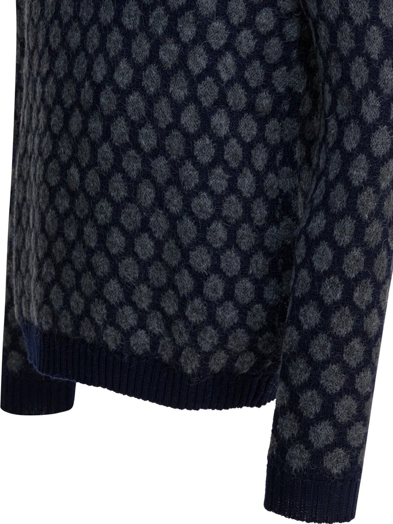 blue mohair wool blend knitwear by Selfnex