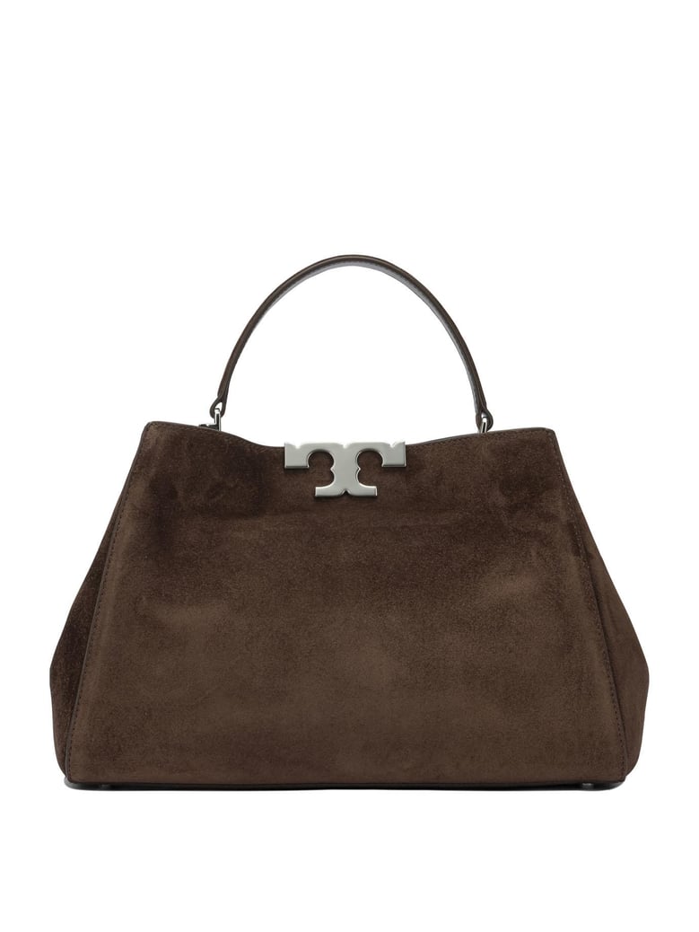 brown suede handbag by Selfnex
