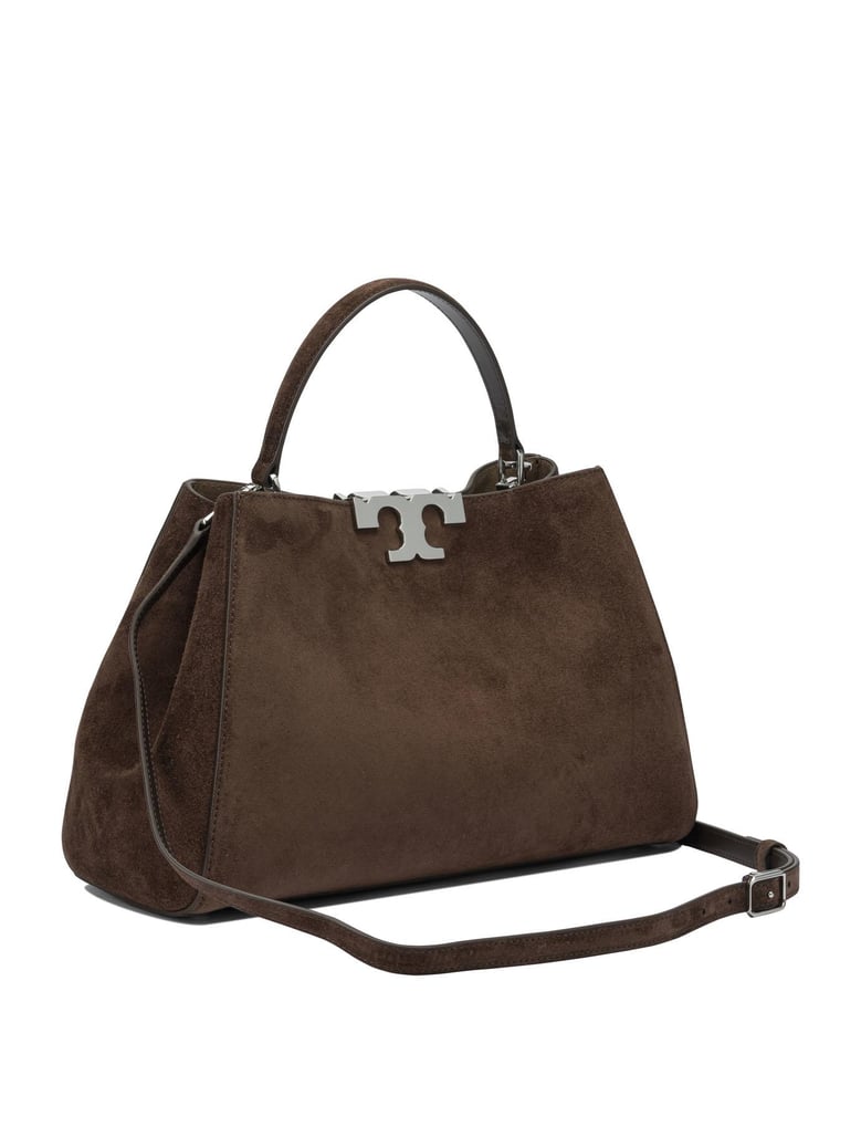 brown suede handbag by Selfnex