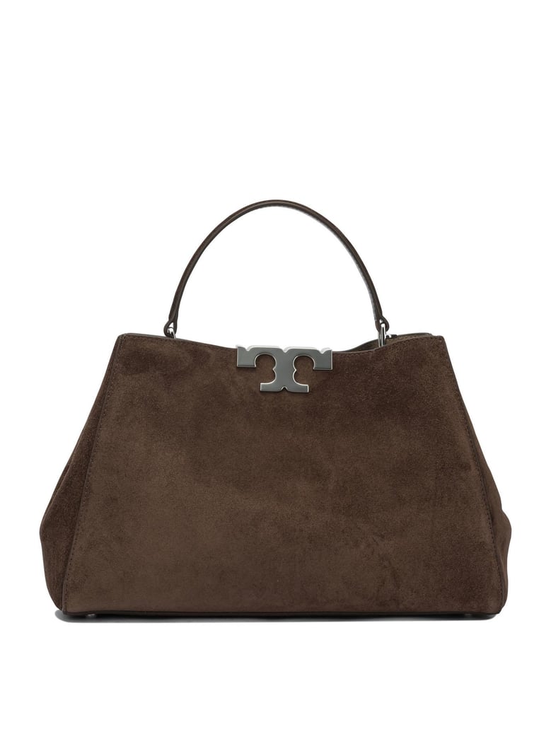 brown suede handbag by Selfnex