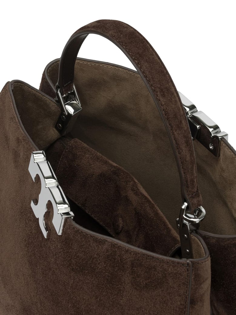 brown suede handbag by Selfnex