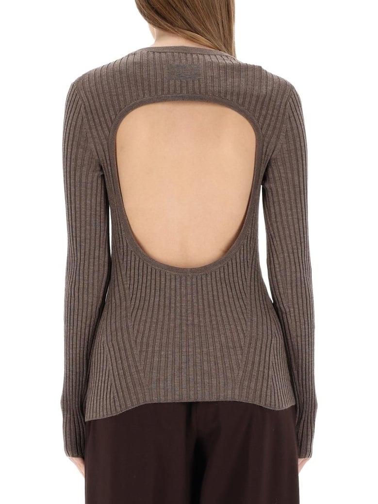 ribbed top with open back by Selfnex