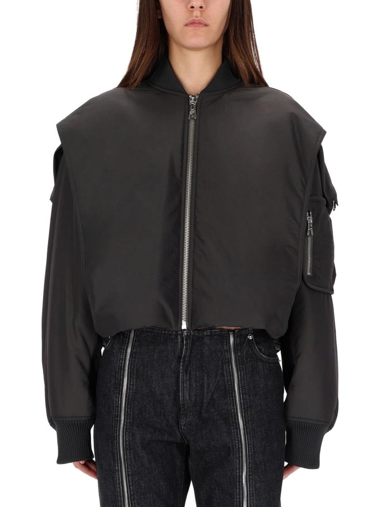 the hooded bomber jacket by Selfnex
