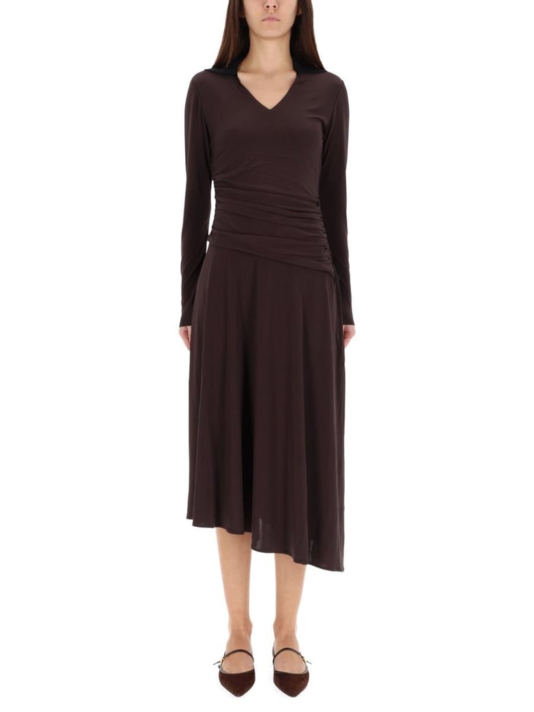 asymmetrical midi dress by Selfnex