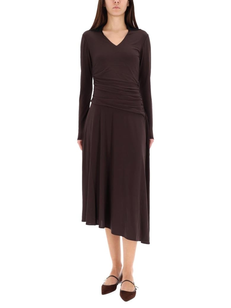asymmetrical midi dress by Selfnex