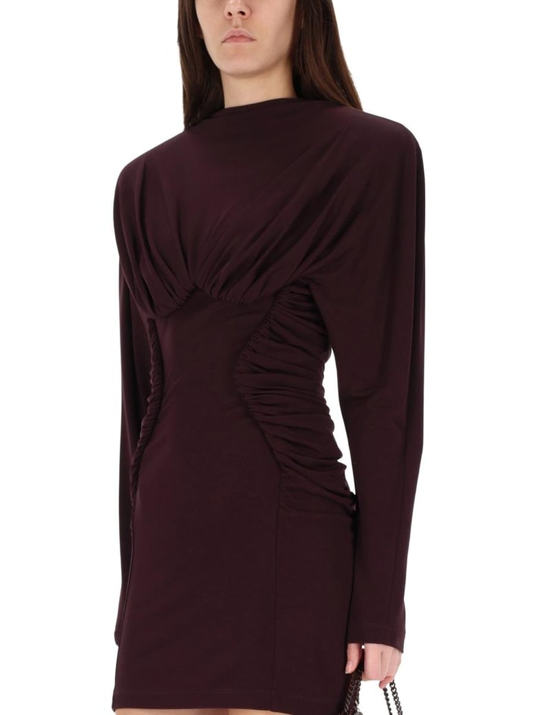 pleated mini dress by Selfnex
