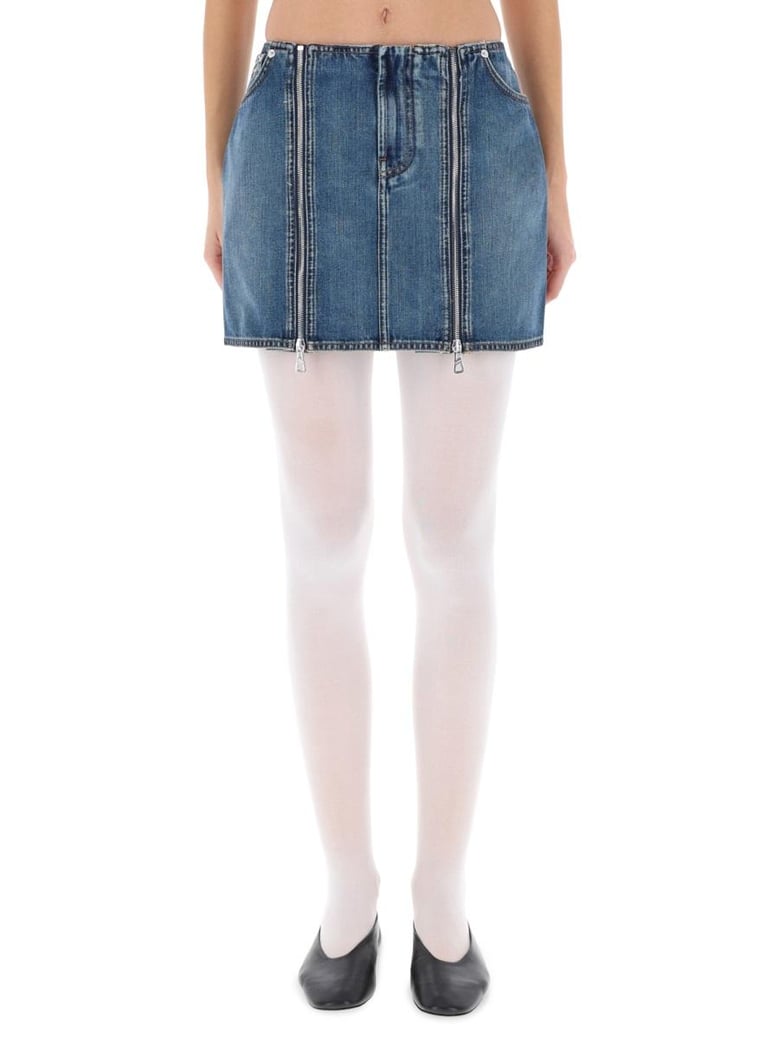 miniskirt with double zipper by Selfnex