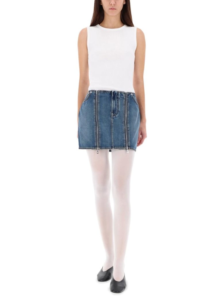 miniskirt with double zipper by Selfnex