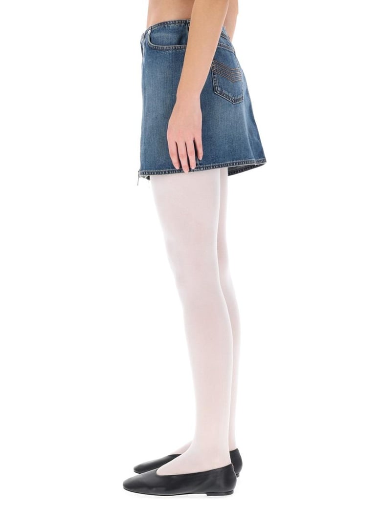 miniskirt with double zipper by Selfnex