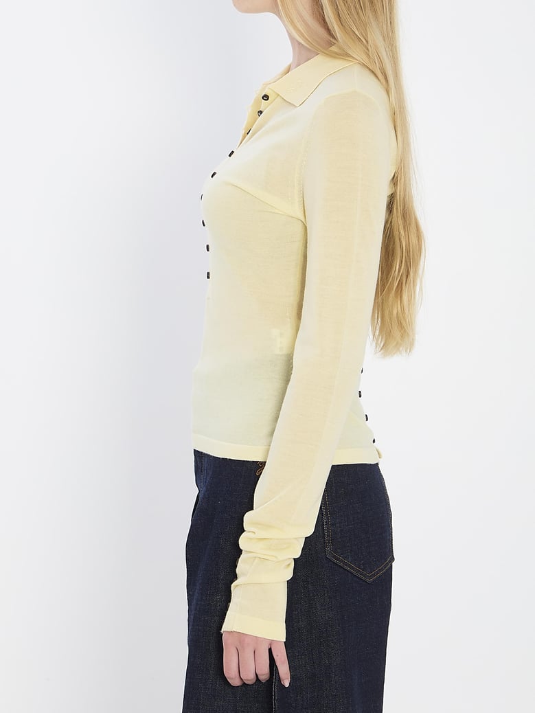 yellow merino wool sweater by Selfnex