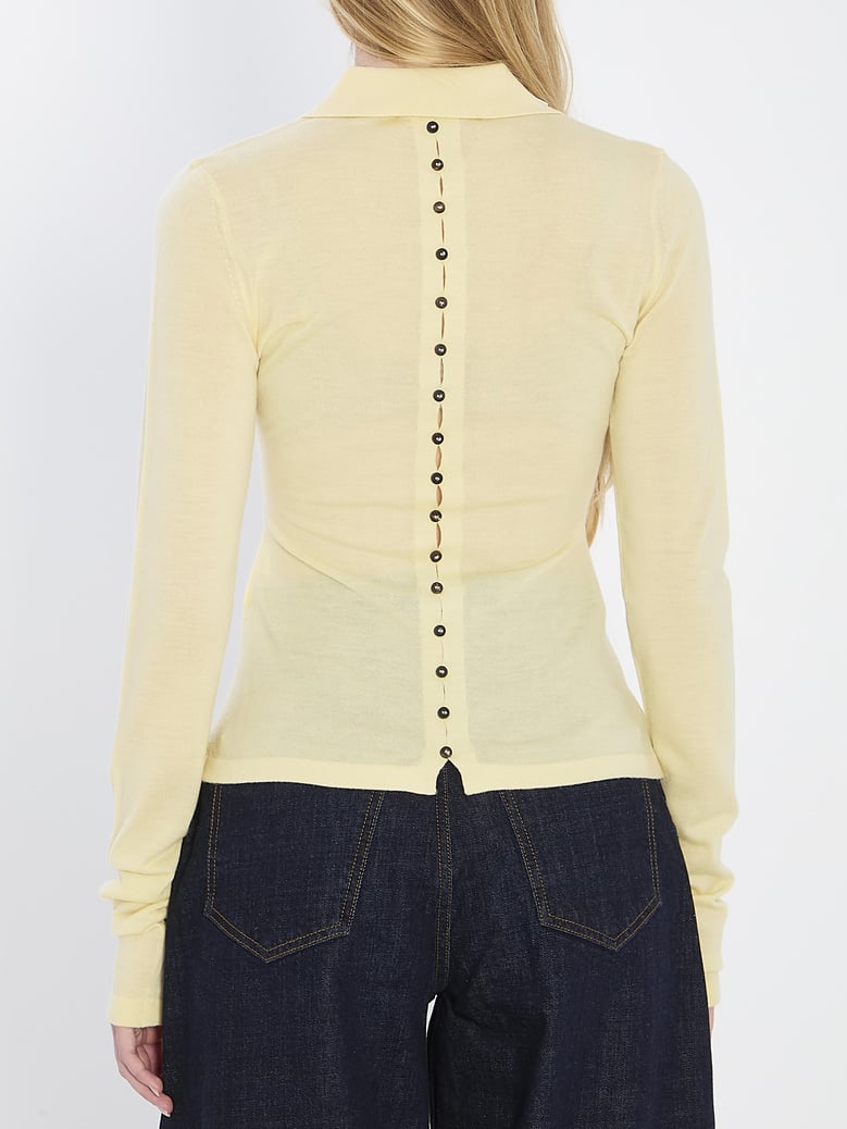 yellow merino wool sweater by Selfnex