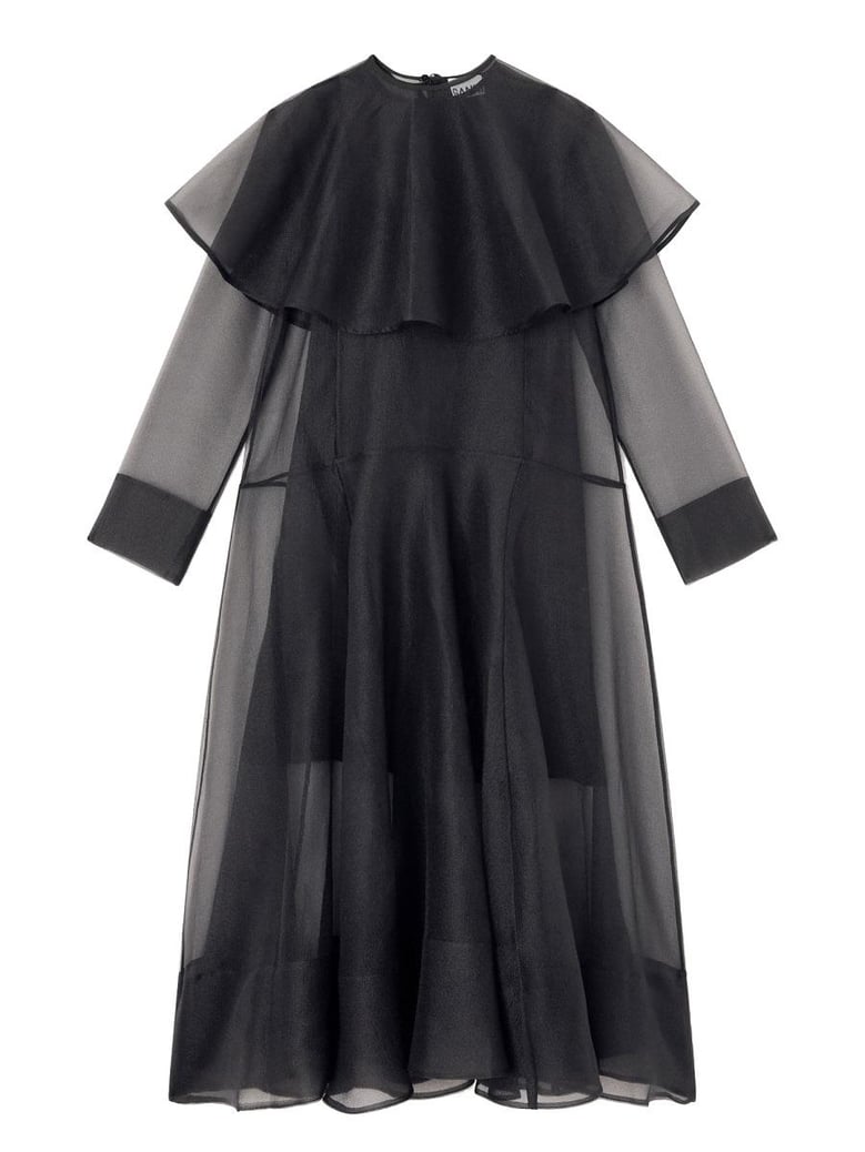 black recycled polyester dress by Selfnex