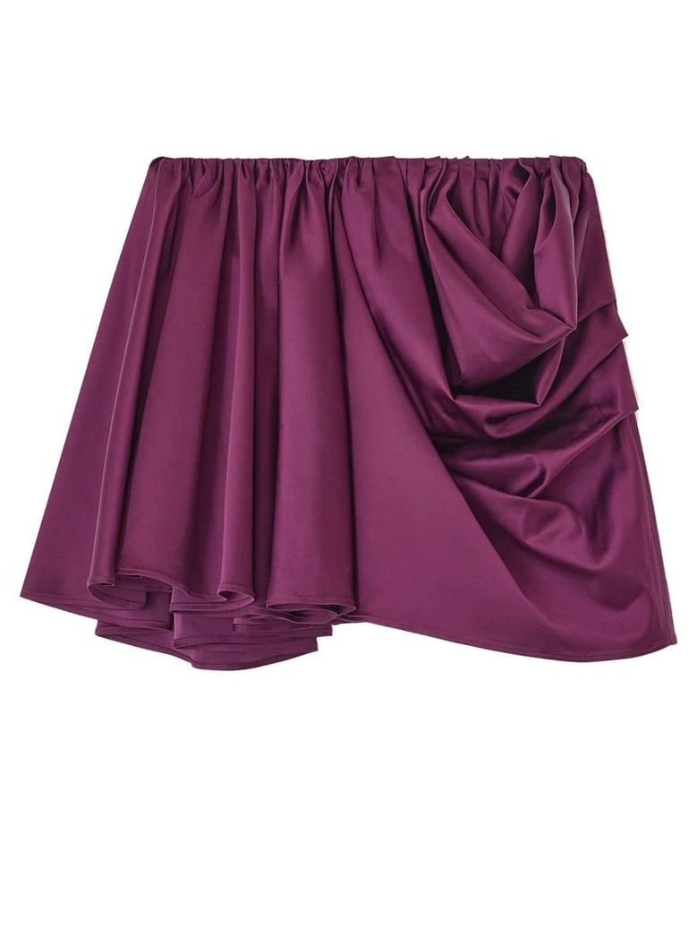 bordeaux acetate blend skirt by Selfnex