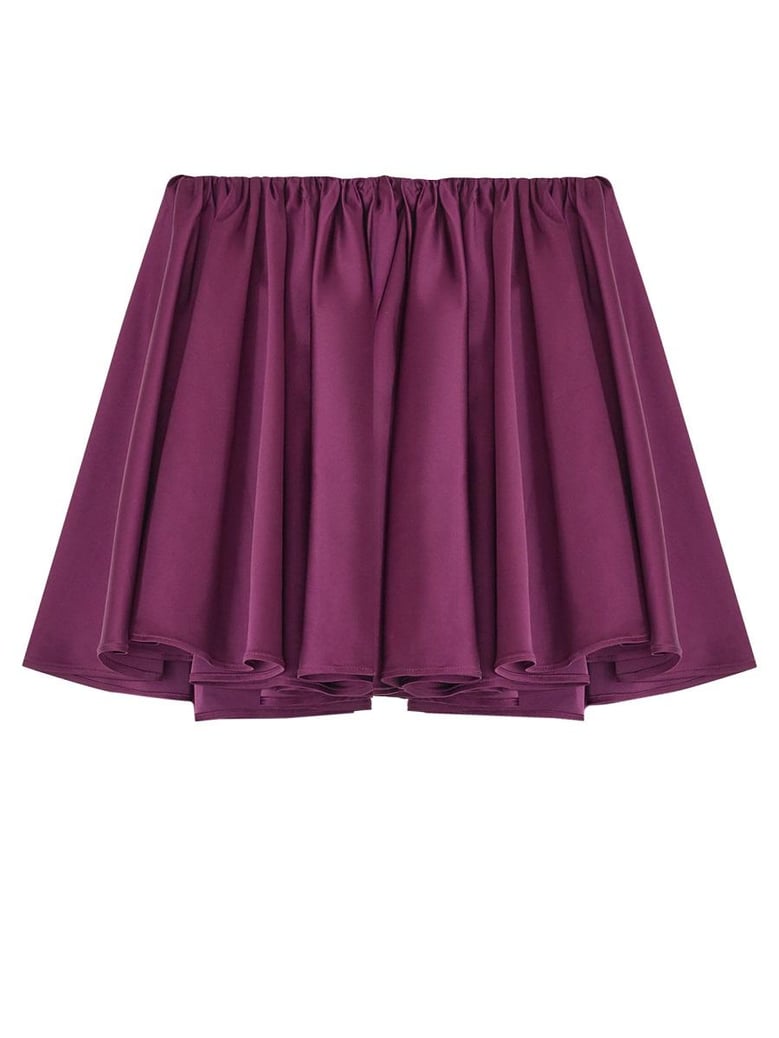 bordeaux acetate blend skirt by Selfnex