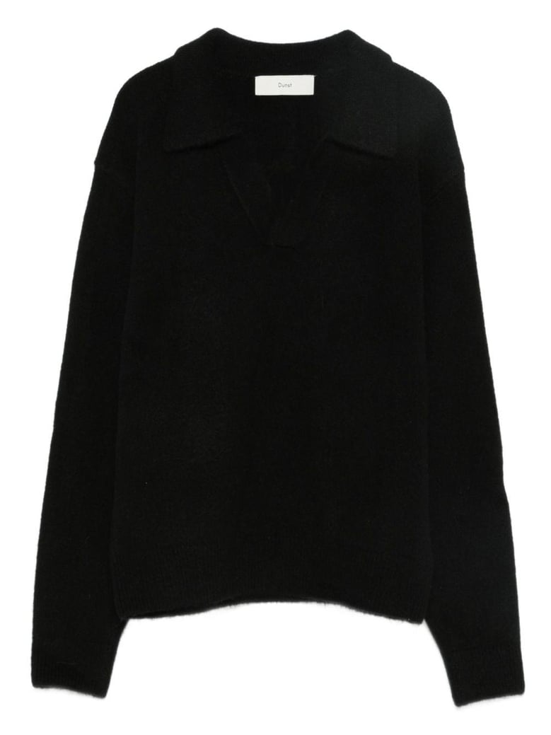 wool blend polo sweater by Selfnex