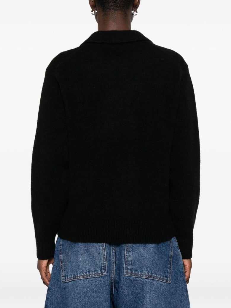 wool blend polo sweater by Selfnex