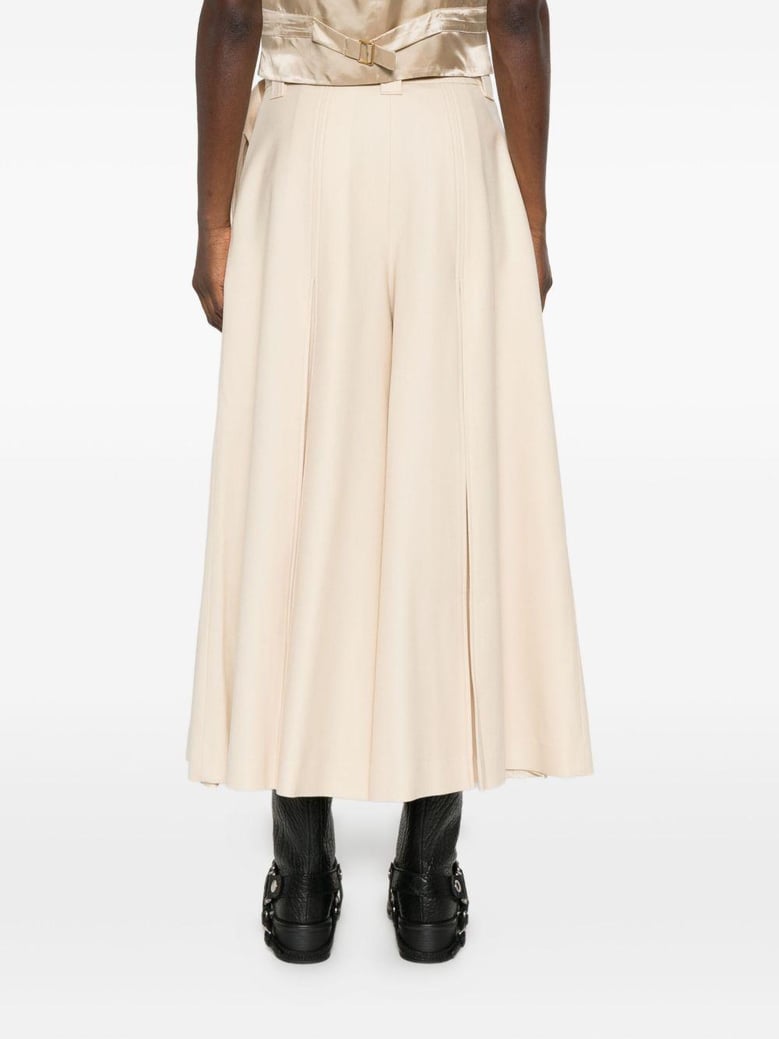 belted wool-blend trousers by Selfnex