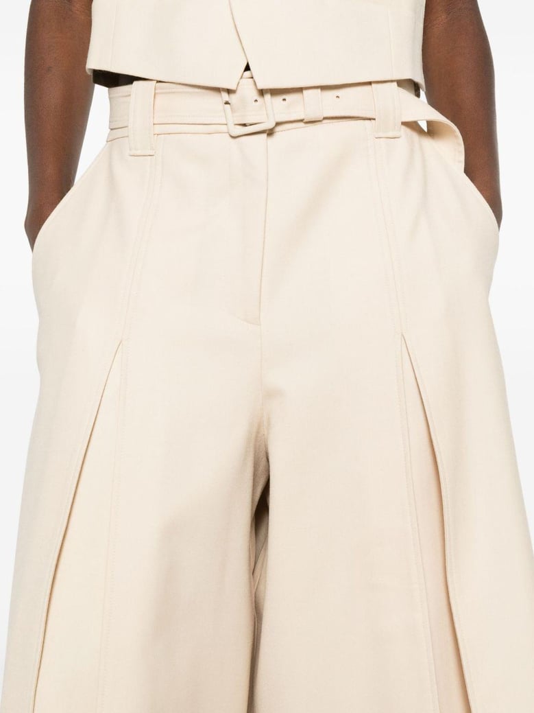 belted wool-blend trousers by Selfnex