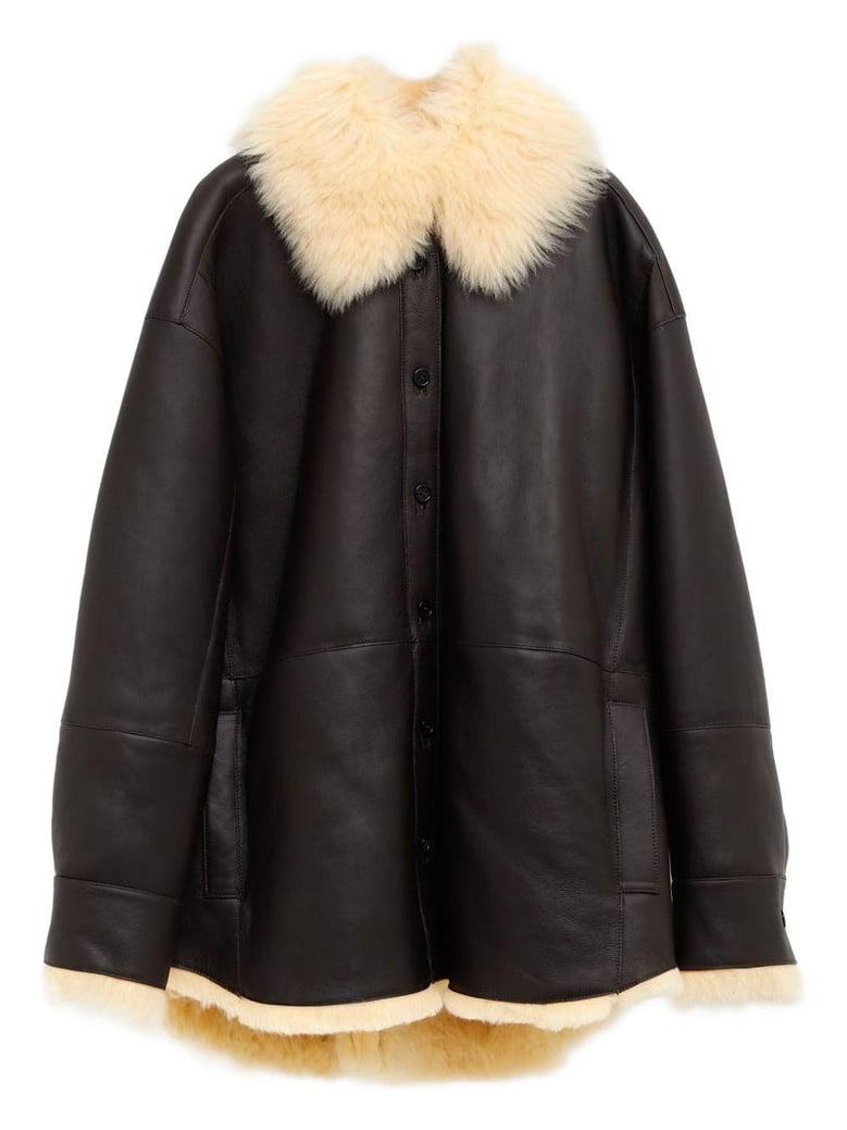 leather shearling jacket by Selfnex