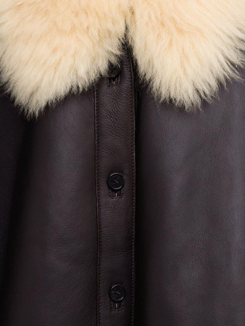 leather shearling jacket by Selfnex