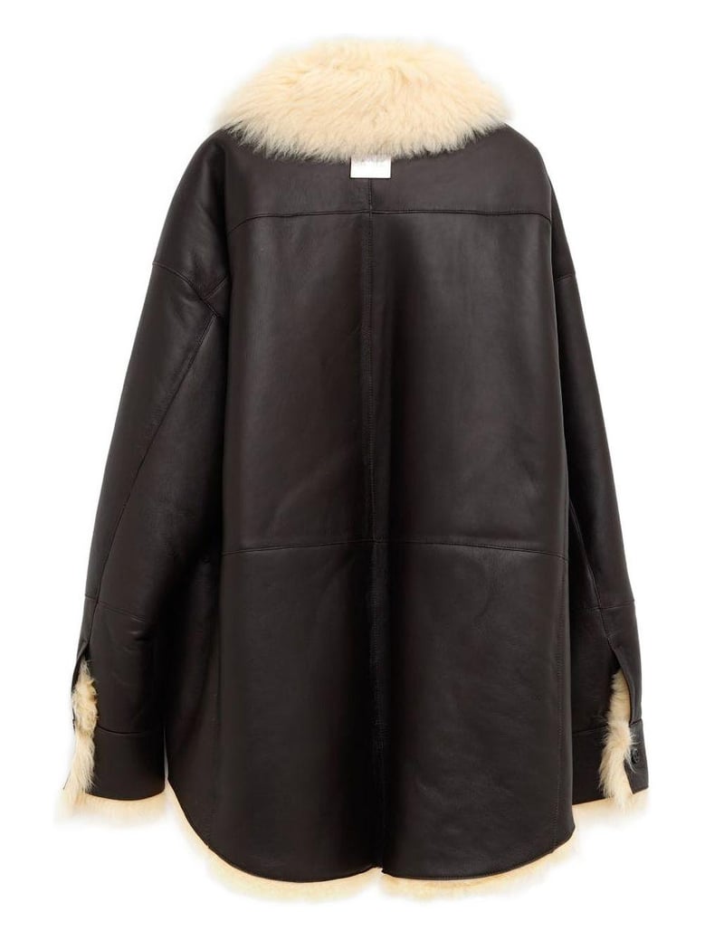 leather shearling jacket by Selfnex