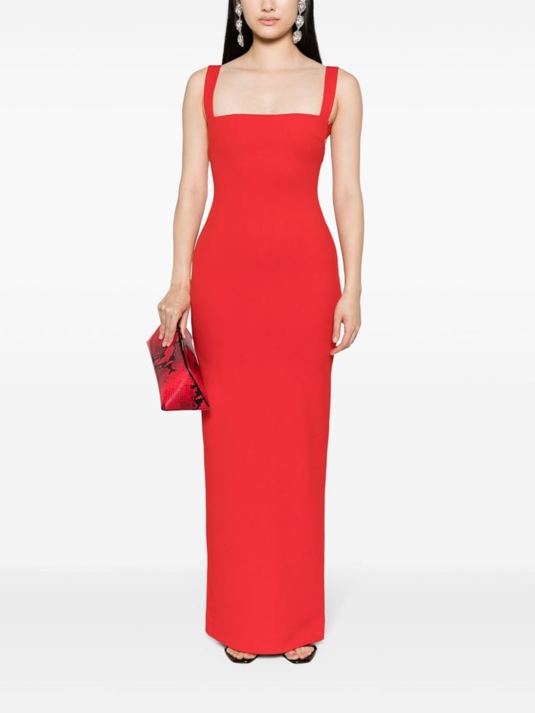 crepe stretch sleeveless dress by Selfnex
