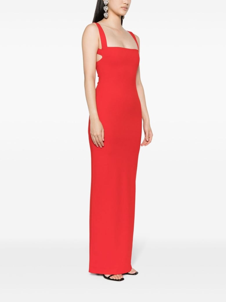 crepe stretch sleeveless dress by Selfnex