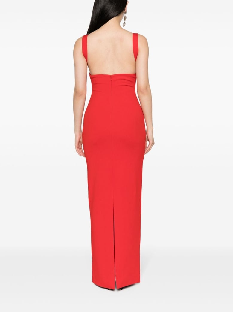 crepe stretch sleeveless dress by Selfnex