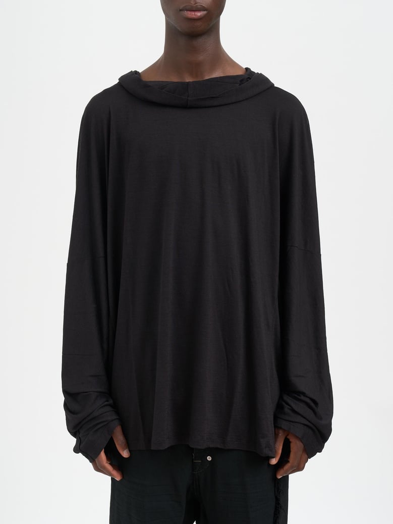 hooded tunic black by Selfnex