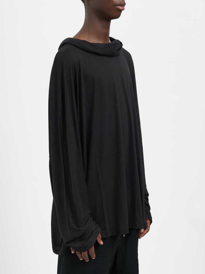 hooded tunic black by Selfnex