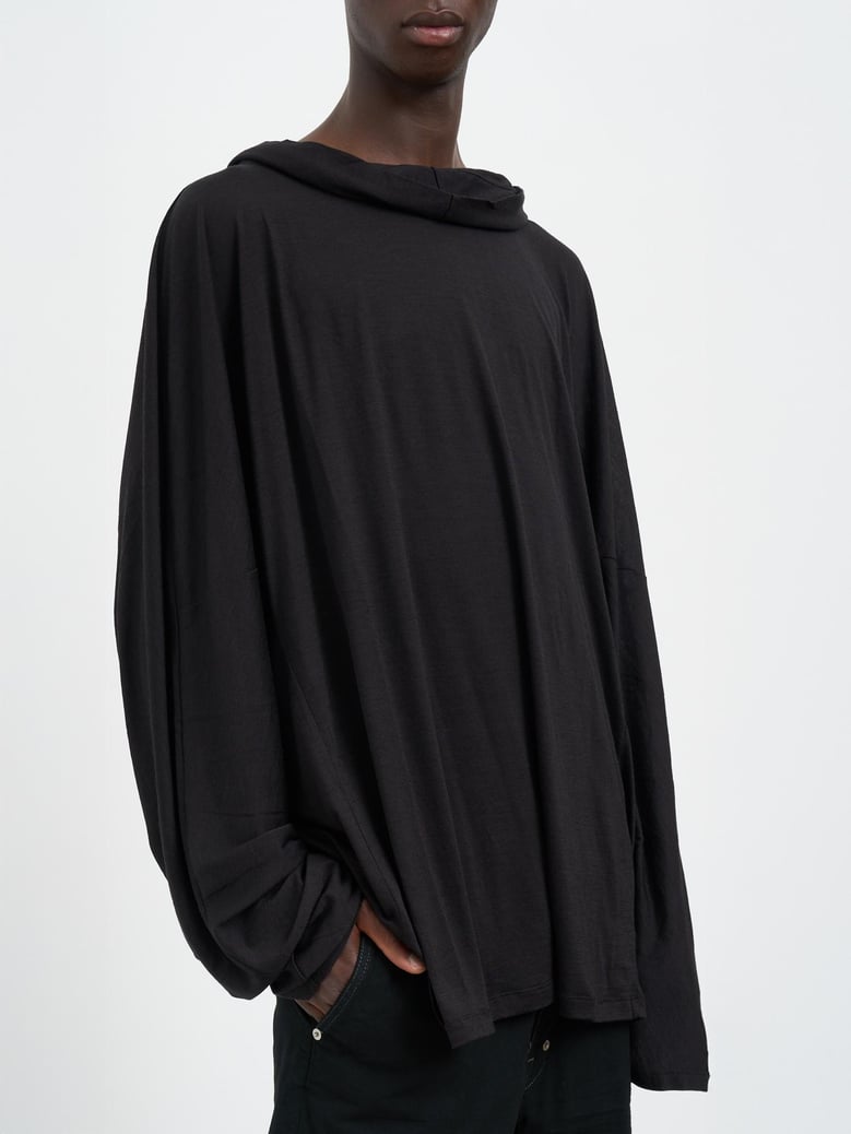 hooded tunic black by Selfnex