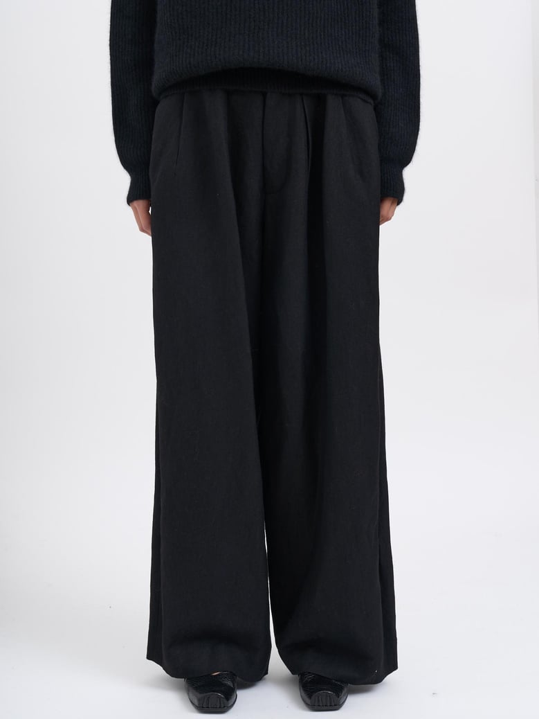 polina linen and wool trousers by Selfnex
