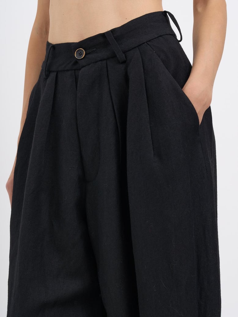 polina linen and wool trousers by Selfnex