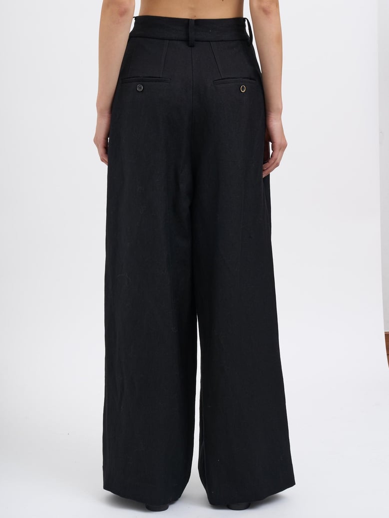polina linen and wool trousers by Selfnex