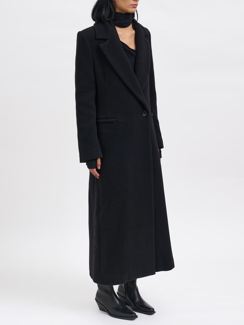 long wool and cashmere coat by Selfnex