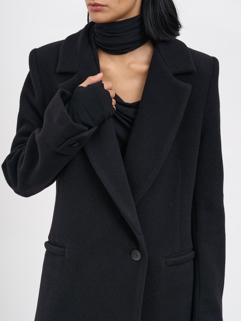 long wool and cashmere coat by Selfnex
