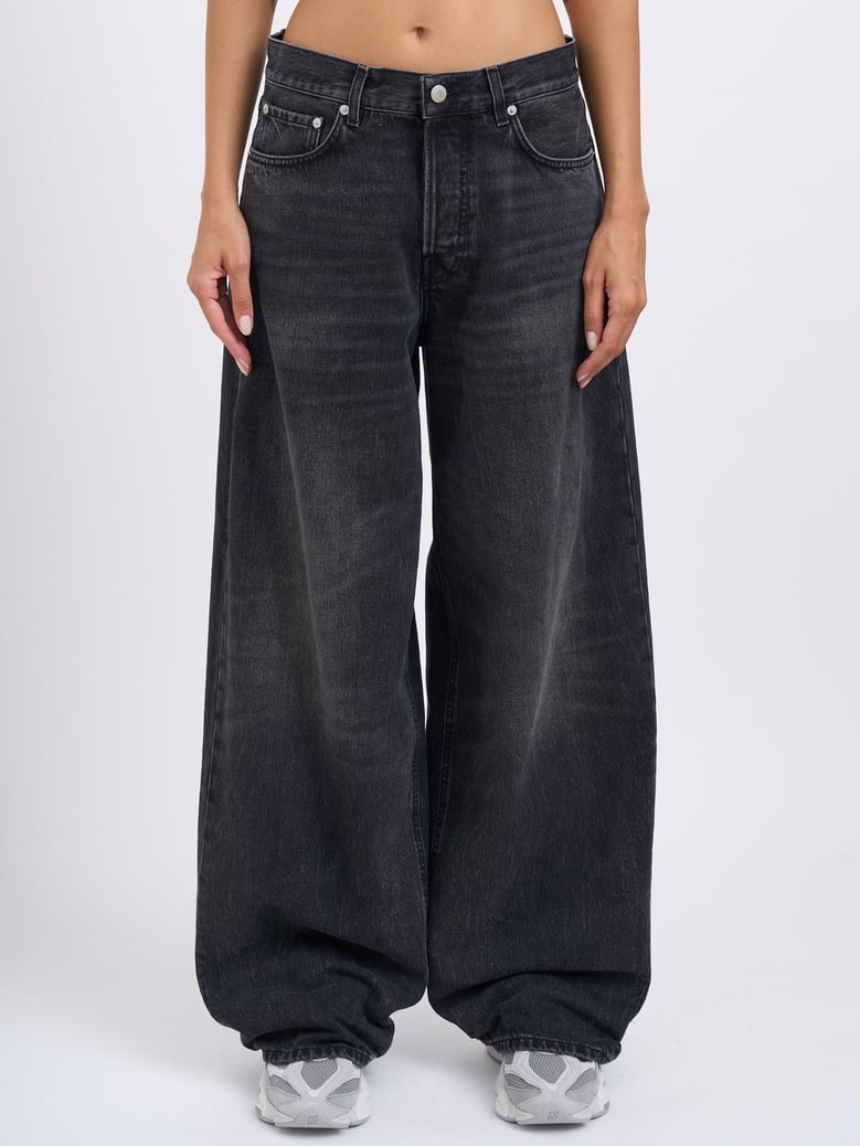 bethany authentic black wash denim pants by Selfnex